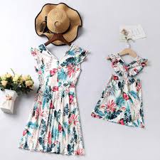 Visualizza altre idee su abiti eleganti, abiti, elegante. Mama Stadt Mamma E Figlia Abiti Elegante Senza Spalline Con Stampa Floreale Madre E Figlia Vestiti Abbigliamento Abiti Amiralebsatte Com