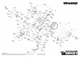 Cars Trucks Replacement Parts Traxxas Parts Electric 1 16 E Revo 1 16 E Revo Front Exploded View Robs Rc Hobbies