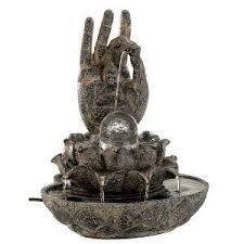 Roll Over Image To Zoom In Share Your Own Customer Images Gifts Decor Hand Of Buddha Stone L Tabletop Water Fountain Tabletop Fountain Indoor Water Fountains