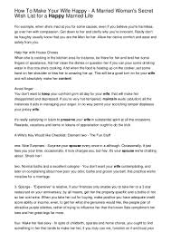 Tell her the best decision of your life was to marry her. How To Make Your Wife Happy A Married Woman S Secret Wish List For