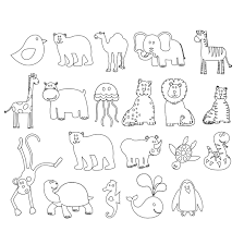 Pin By Scutterpuffin On All Things Embroidery Animal Outline Animal Line Drawings Animals Black And White