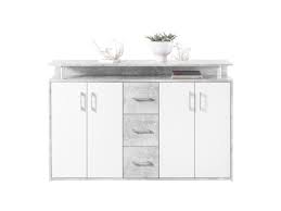 Herzlich willkommen auf unserem testportal. Highboard Mit 3 Schubladen Betonoptik Weiss 139 Cm Drift 0798008901