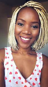 Blonde Braided Bob Black Women Japolloniaa Afro Loiro Trancas De Cabelo Afro Cabelo Com Tranca