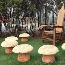 I Wish Free Range Designs Was In The Us I Love All Of The Furniture Especially The Slate Tables Storyt Natural Playground Mushroom Stool Garden In The Woods