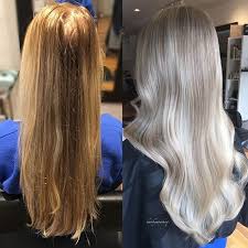 Beautiful Cool Blonde Transformation Using Oligopro Cool Toned Blonde Lighter And 20 Volume I Used The O Blue Shampoo For Blondes Cool Blonde Creamy Blonde