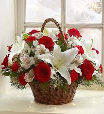 Fields Of Europe For Christmas Basket From 1 800 Flowers Com Christmas Flowers Christmas Flower Delivery Christmas Flower Arrangements