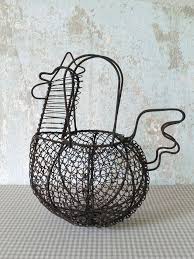 Boite à oeufs 12 oeufs bistrot. Panier A Oeuf En Forme De Poule Brocant Hier Panier A Oeuf Objets Anciens Panier A Salade