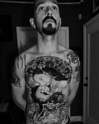 Shia Labeouf Got A Full Torso Tattoo For A New Role Shia Labeouf Torso Tattoos Shia Labeouf Tattoo
