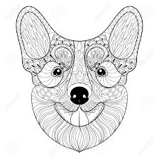 You can use our amazing online tool to color and edit the following pembroke welsh corgi coloring pages. Dog Face In Monochrome Doodle Style Puppy Pembroke Welsh Corgi Royalty Free Cliparts Vectors And Stock Illustration Image 65697601