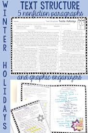 A Great Way To Practice Text Structure With Nonfiction Paragraphs About Winter Holidays Text Structure Text Structure Worksheets Informational Text Structures
