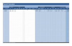 It is an efficient template available in excel format for your convenience. Payroll Calculator Free Employee Payroll Template For Excel