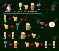 As long as you have a computer, you have access to hundreds of games for free. Mathematical Logic Puzzle Game For Smartest Solve Examples And Count Which Of Numbers Corresponds To Each Of Drink Printable Page For Brainteaser Book Developing Spatial Thinking Vector Image Royalty Free Cliparts Vectors