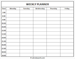 Printable Weekly Schedule Template For Students School And College Weekly Schedule Printable School Schedule Printable Schedule Template