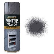 Rust Oleum Dark Grey Gloss Spray Paint 400ml Painter S Touch Sprayster