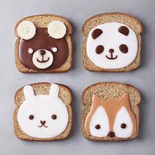 cute animal toast art by j o s e naturally jo fun kids food food art for kids kawaii food