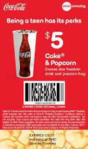 Amc Coupon 5 Popcorn Soda Combo For Teens Pottery Barn Promo Amc Theatres Favorite Things Gift