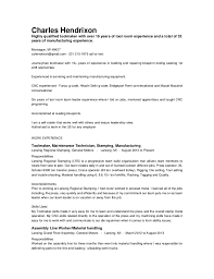 toolmaker resume