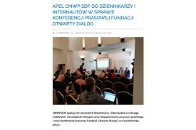 The open dialogue foundation (odf), formerly known as the open dialog foundation, (polish: Szybki Apel Cmwp Sdp O Fundacji Otwarty Dialog Press Pl Najnowsze Informacje Z Branzy Medialnej Marketingowej Reklamowej I Public Relations