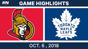 The senators have claimed two of its three victories at. Nhl Highlights Senators Vs Maple Leafs Oct 6 2018 Youtube