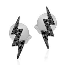 Livraison rapide et le suivi facile de vos commandes. Black Diamond Double Lightning Bolt Earring Earstylist By Jo Nayor The Ear Stylist By Jo Nayor