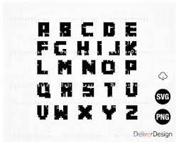 Nike minecraft logo (svg png) just do it gamer pixel art. Minecraft Alphabet Letters Svg Png Files Cricut Svg Cricut Projects Vinyl