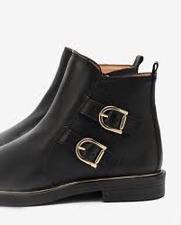 Little Girl S Black Ankle Boots With Buckles Oslin F20 Clf By Unisa