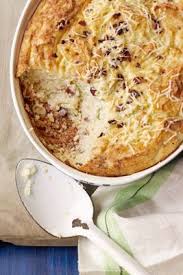 Mashed Potato Souffle With Cheese And Bacon Recipe Recipes Easy Potato Recipes Potato Souffle