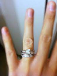 Show Me Your Mismatched Ring Sets Pic Heavy Weddingbee Multiple Wedding Band Wedding Rings Engagement Stacked Wedding Rings