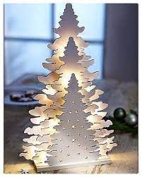 led tannenbaum aus holz weiss weihnachtsdeko tischdeko fensterdeko silhouetten 3d ebay holz basteln weihnachten led tannenbaum weisse weihnachtsdeko