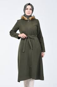 Kurklu Kase Kaban 6807a 04 Haki Yesil 2020 The Dress Moda Stilleri Uzun Kollu