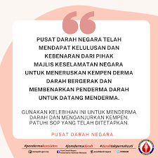 Derma darah…sekiranya anda pernah menderma darah walaupun sekali, anda adalah merupakan insan yang istimewa dan sumbangan yang telah diberikan tidak ternilai harganya!! Menderm Pusat Darah Negara Kementerian Kesihatan Malaysia Facebook