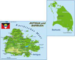 Antigua and barbuda is a sovereign island country in the west indies in the americas, lying between the caribbean sea and the atlantic ocean. Karte Von Antigua Und Barbuda Land Staat Welt Atlas De