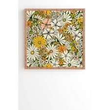 F#gmg# counting flowers on the wall. 12 X 12 Jenean Morrison Counting Flowers In The 1960s Framed Wall Poster Deny Designs Target