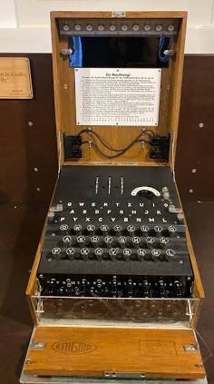 The Shapeshifting Beast: Germany's Enigma cipher machine., AI generated