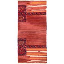 Handgewebter Kelim Teppich Im Traditionellen Geometrischen Muster In Weiss Orange Und Rot Fur Dein Wohnzimmer Oder In In 2020 Klassische Teppiche Teppich Kelim Teppich