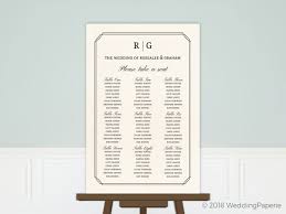 Traditional Double Frame Wedding Seating Chart Poster