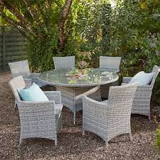 Florence 6 Seater Garden Dining Set In 2021 Garden Dining Set Round Outdoor Dining Table Patio Dining Set
