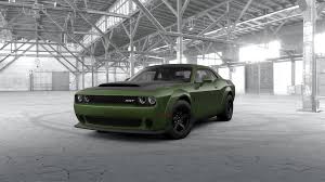 Torred was second with 631 units and while plum crazy and destroyer grey tied for third with 264 units. 2018 Dodge Srt Challenger Demon In F8 Green With Painted Black Satin Graphics Package Dodge Srt Challenger Srt Demon Dodge Challenger Srt