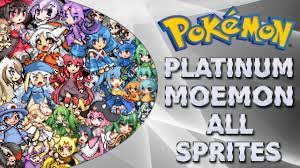 Pokemon Moemon Platinum: ALL MOEMON SPRITES! - YouTube