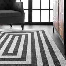Black And White Farmhouse Area Rug Nuloom Bolero Regent Borders Black And White 3 Ft X 5 Ft Area Rug Psbo01a 305 The Home Depot In 2020 Black White Rug Black And White Carpet Black And Silver Living Room