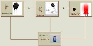 Circuit diagram with parts list. Steps To Build Simple Fire Alarm Circuit Using Thermistor