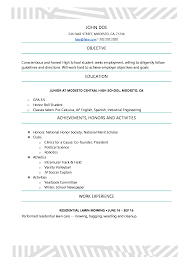 high school resume resume templates