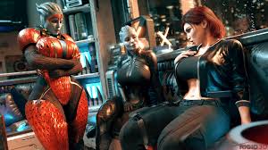 Alternate ending to Samaras loyalty mission in Mass Effect 2.  Shepard ::  Commander Shepard :: Morinth :: Samara :: futa on female :: ME characters  :: mass effect porn :: futanari ::