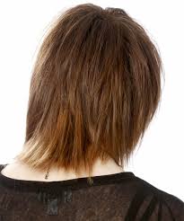 Medium Straight Light Auburn Brunette Emo Hairstyle With Side Swept Bangs And Light Blonde Highlights