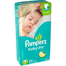 Pampers Baby Dry Diapers Size 1 Jumbo Pack 44 Ea