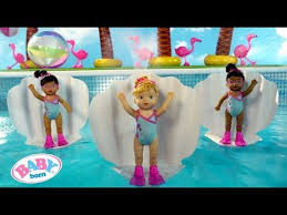 Throw Your Child A Fun Birthday Pool Party With Baby Born Mommy Look I Can Swim Doll Celebrate While Spl Interactive Baby Dolls Pool Birthday Party Baby Born