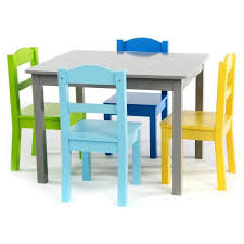 Tot Tutors Summit 5 Piece White Primary Kids Table And Chair Set Tc406 The Home Depot In 2020 Kids Table And Chairs Kids Table Chair Set Kids Wood