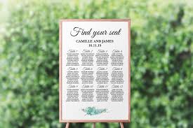 Frosted Succulents Seating Chart Sign