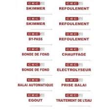 Kit D Autocollants Pour Reperage Sur Vanne Piscine