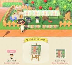 U Pick Orchard Stall Design All Fruits In Season All The Time Acqr Animal Crossing Game Animal Crossing Tom Nook Animal Crossing Qr